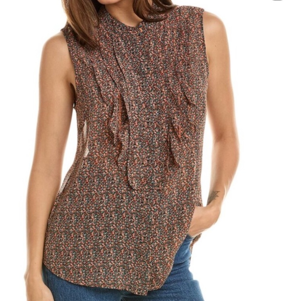 Cabi Tux Ruffle Top size Small - Picture 2 of 11